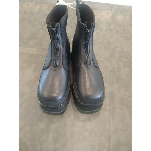 Ugg Platform Leather Boots Sz 9 Black Y2K Comfy - Picture 11 of 15